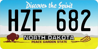 ND license plate HZF682