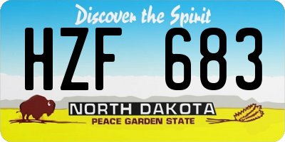 ND license plate HZF683