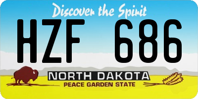 ND license plate HZF686