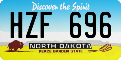 ND license plate HZF696