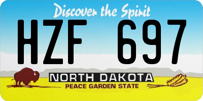 ND license plate HZF697