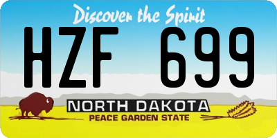 ND license plate HZF699