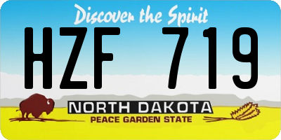 ND license plate HZF719