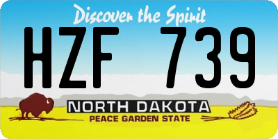 ND license plate HZF739
