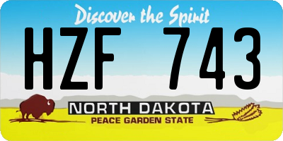 ND license plate HZF743