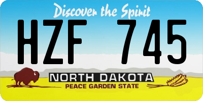 ND license plate HZF745
