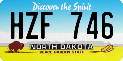 ND license plate HZF746