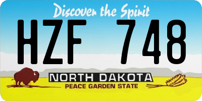 ND license plate HZF748