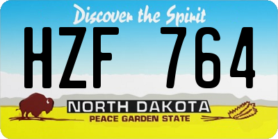 ND license plate HZF764