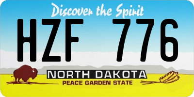 ND license plate HZF776