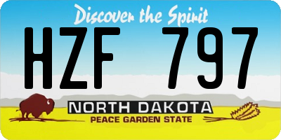 ND license plate HZF797