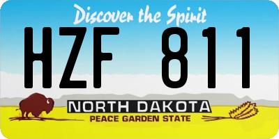 ND license plate HZF811