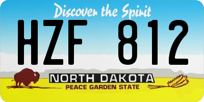 ND license plate HZF812