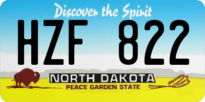 ND license plate HZF822