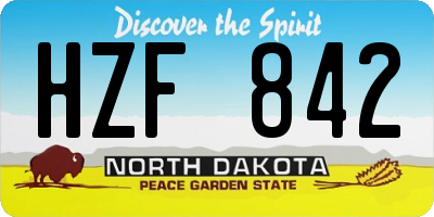 ND license plate HZF842