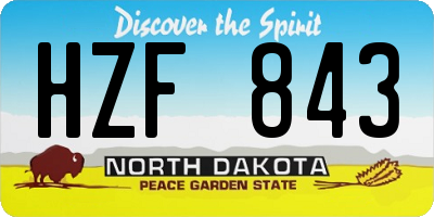 ND license plate HZF843