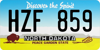ND license plate HZF859