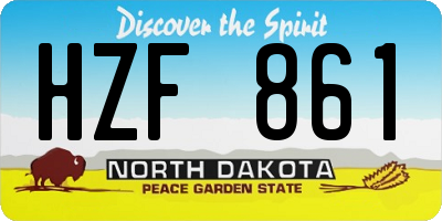 ND license plate HZF861