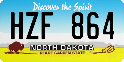ND license plate HZF864