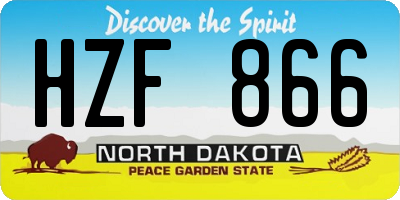 ND license plate HZF866