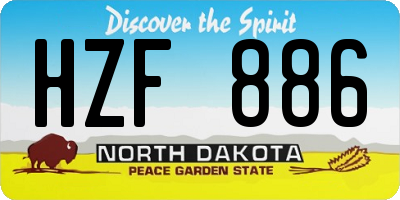 ND license plate HZF886