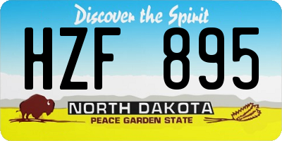 ND license plate HZF895