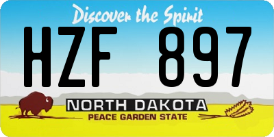 ND license plate HZF897