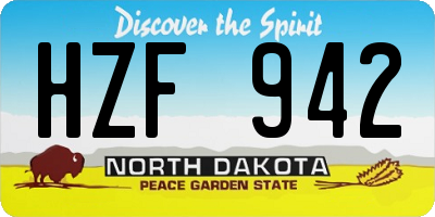 ND license plate HZF942