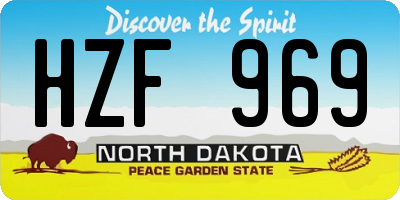 ND license plate HZF969