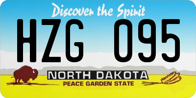 ND license plate HZG095