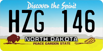 ND license plate HZG146