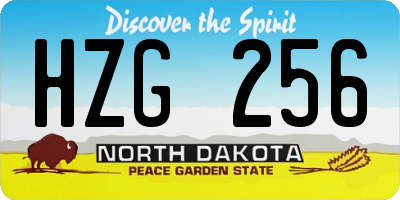 ND license plate HZG256
