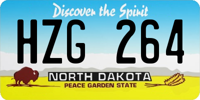 ND license plate HZG264