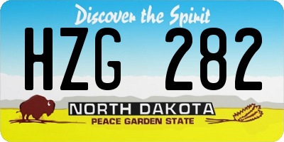 ND license plate HZG282