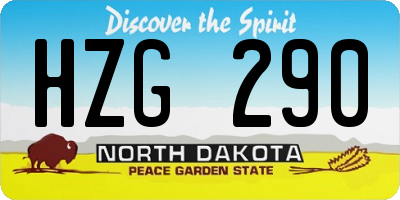 ND license plate HZG290