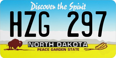 ND license plate HZG297