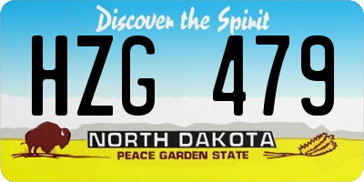 ND license plate HZG479