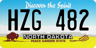 ND license plate HZG482