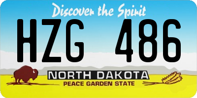 ND license plate HZG486