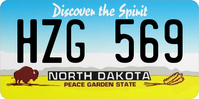 ND license plate HZG569