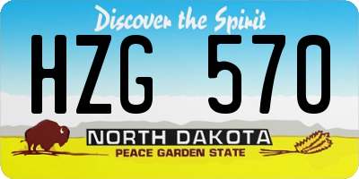 ND license plate HZG570