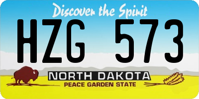ND license plate HZG573