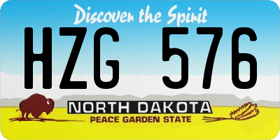 ND license plate HZG576