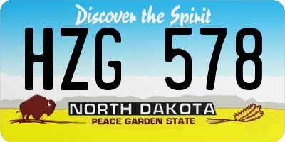 ND license plate HZG578