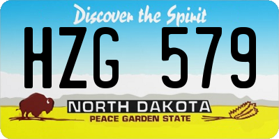 ND license plate HZG579