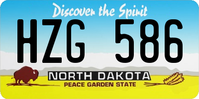 ND license plate HZG586
