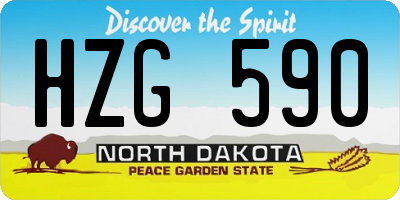 ND license plate HZG590