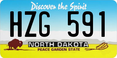 ND license plate HZG591