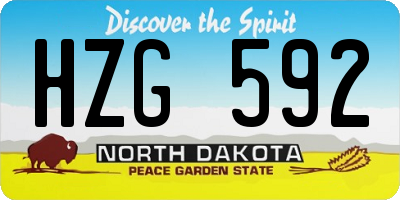 ND license plate HZG592