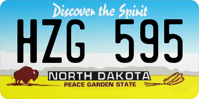 ND license plate HZG595